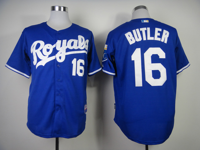 Men Kansas City Royals 16 Butler Blue MLB Jerseys